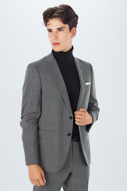 Patterned Slim Fit Suit