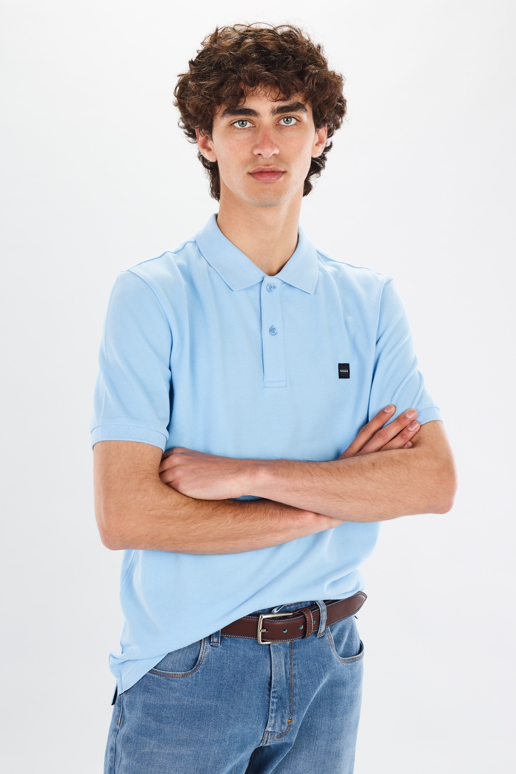 Polo piqué manga curta