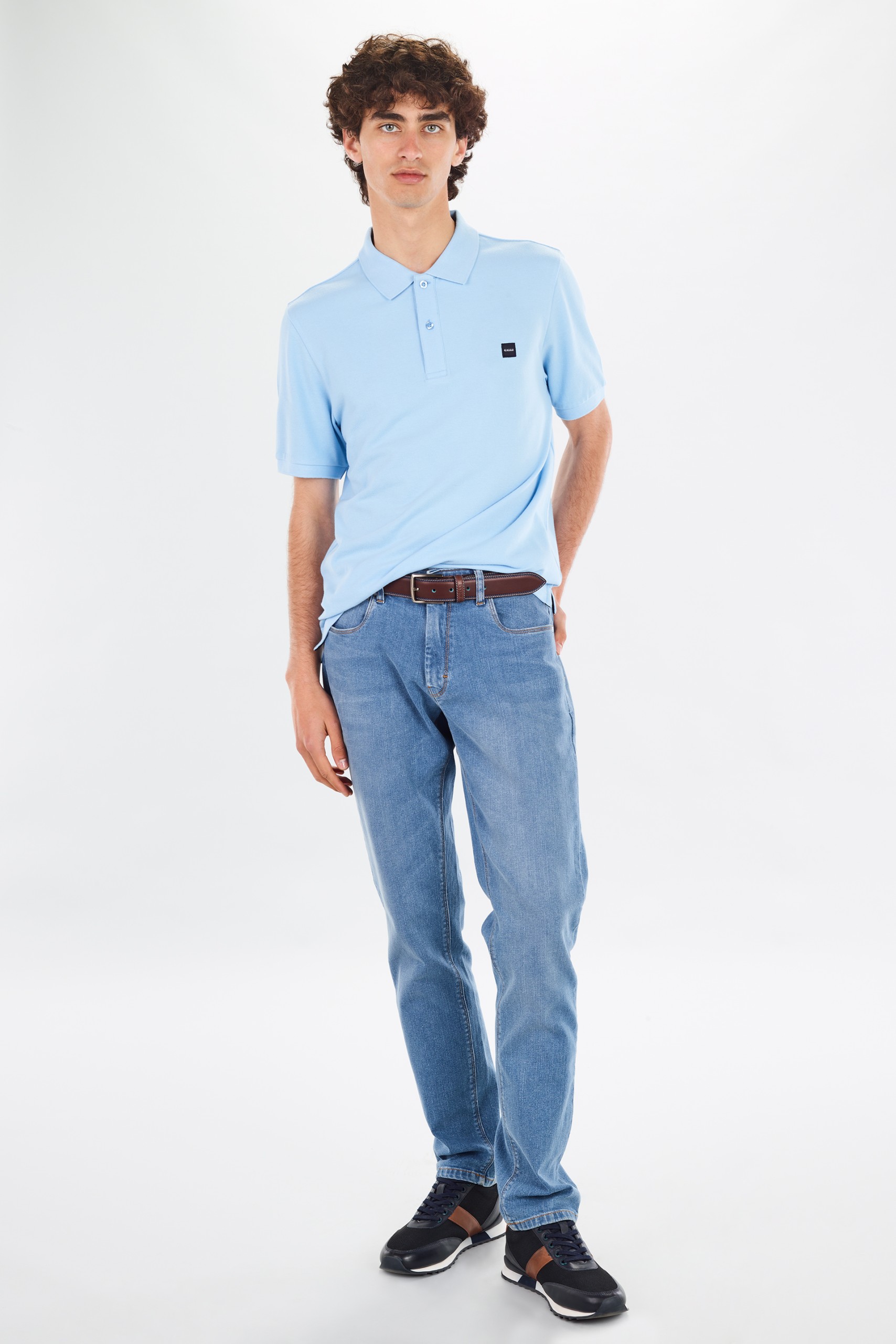 Polo piqué manga curta