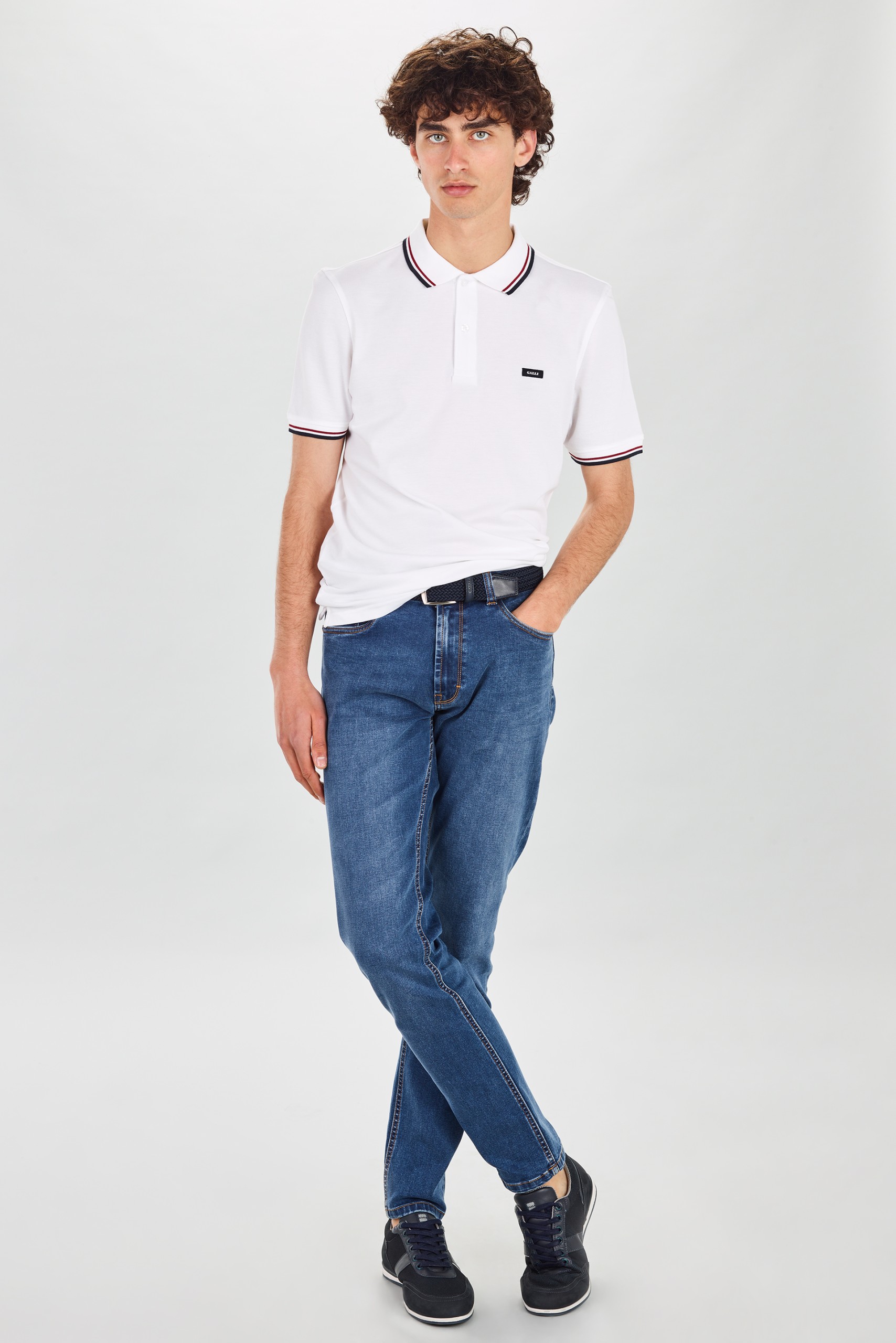 Polo de piqué con rayas