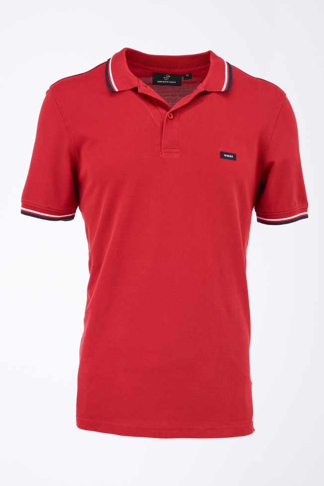 Polo piqué com riscas Polo piqué com riscas