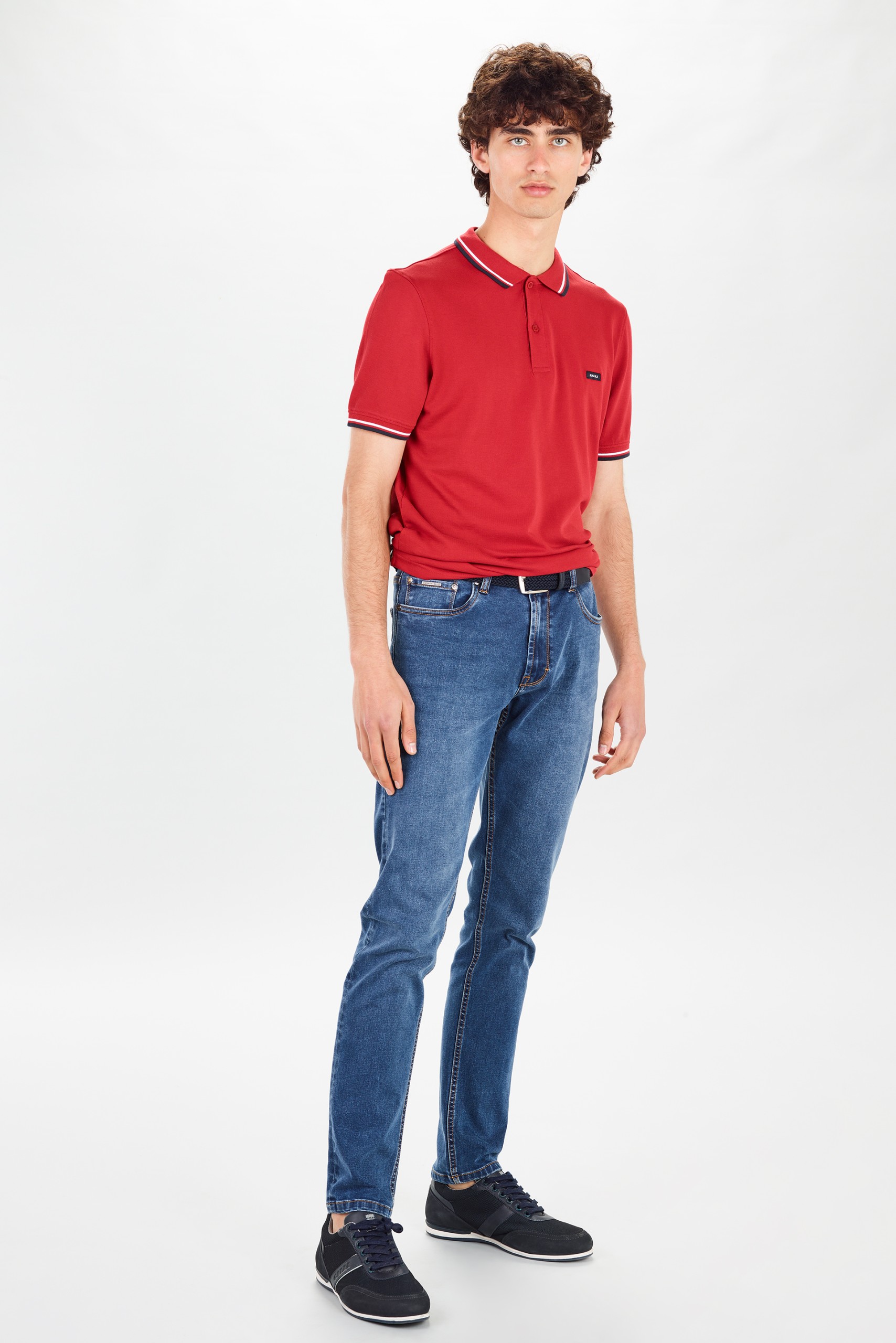 Polo de piqué con rayas