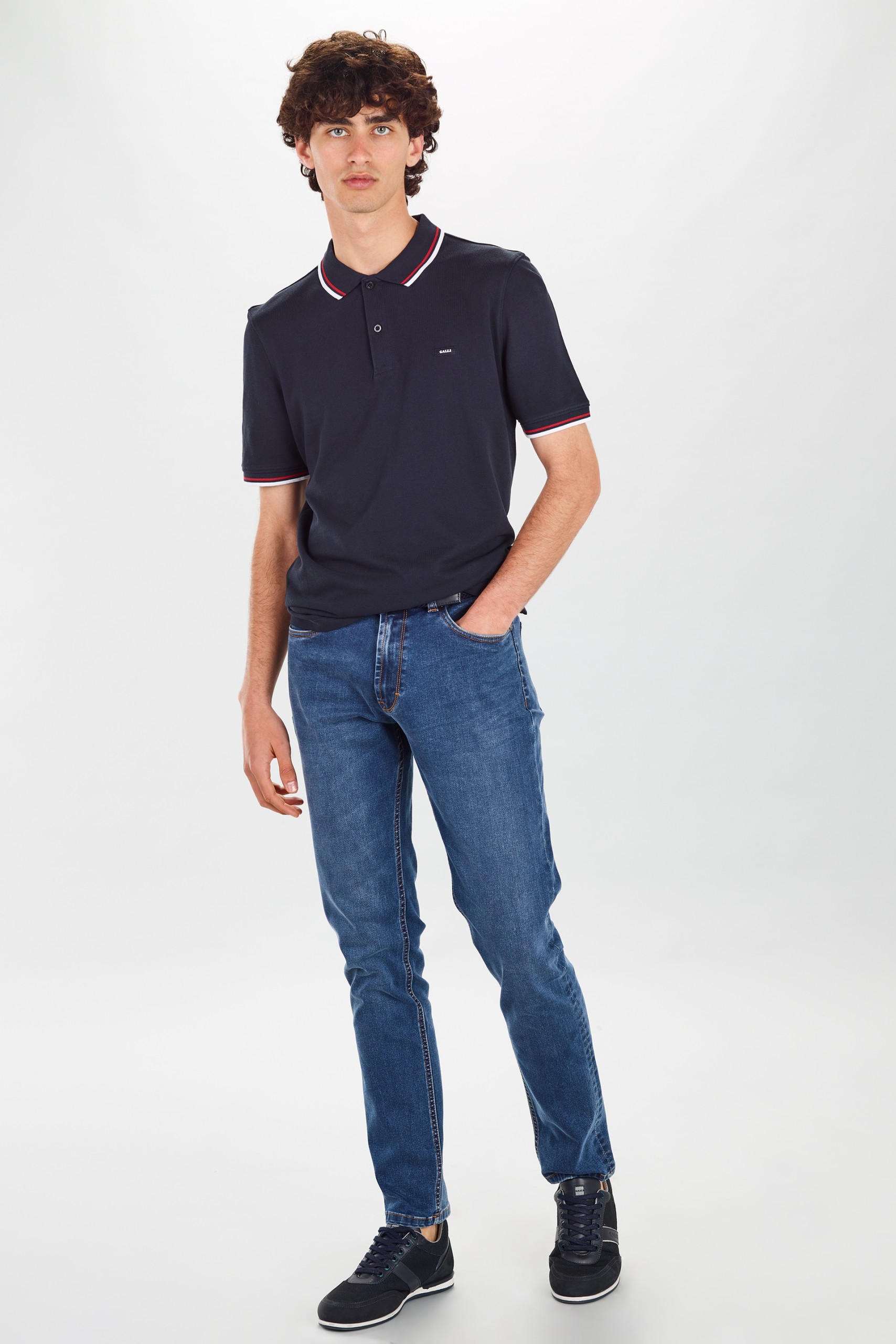 Polo de piqué a rayas