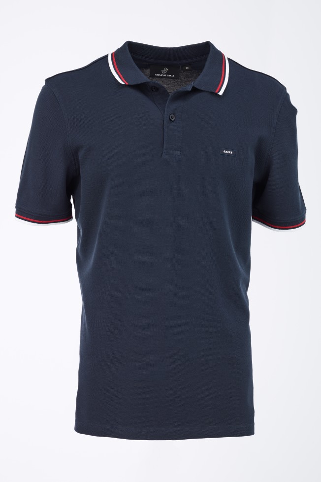 Polo piqué com riscas Polo piqué com riscas