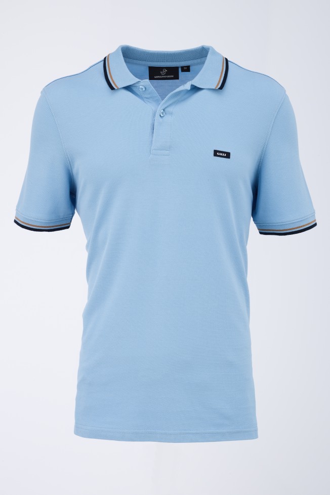 Polo de piqué con rayas Polo de piqué con rayas
