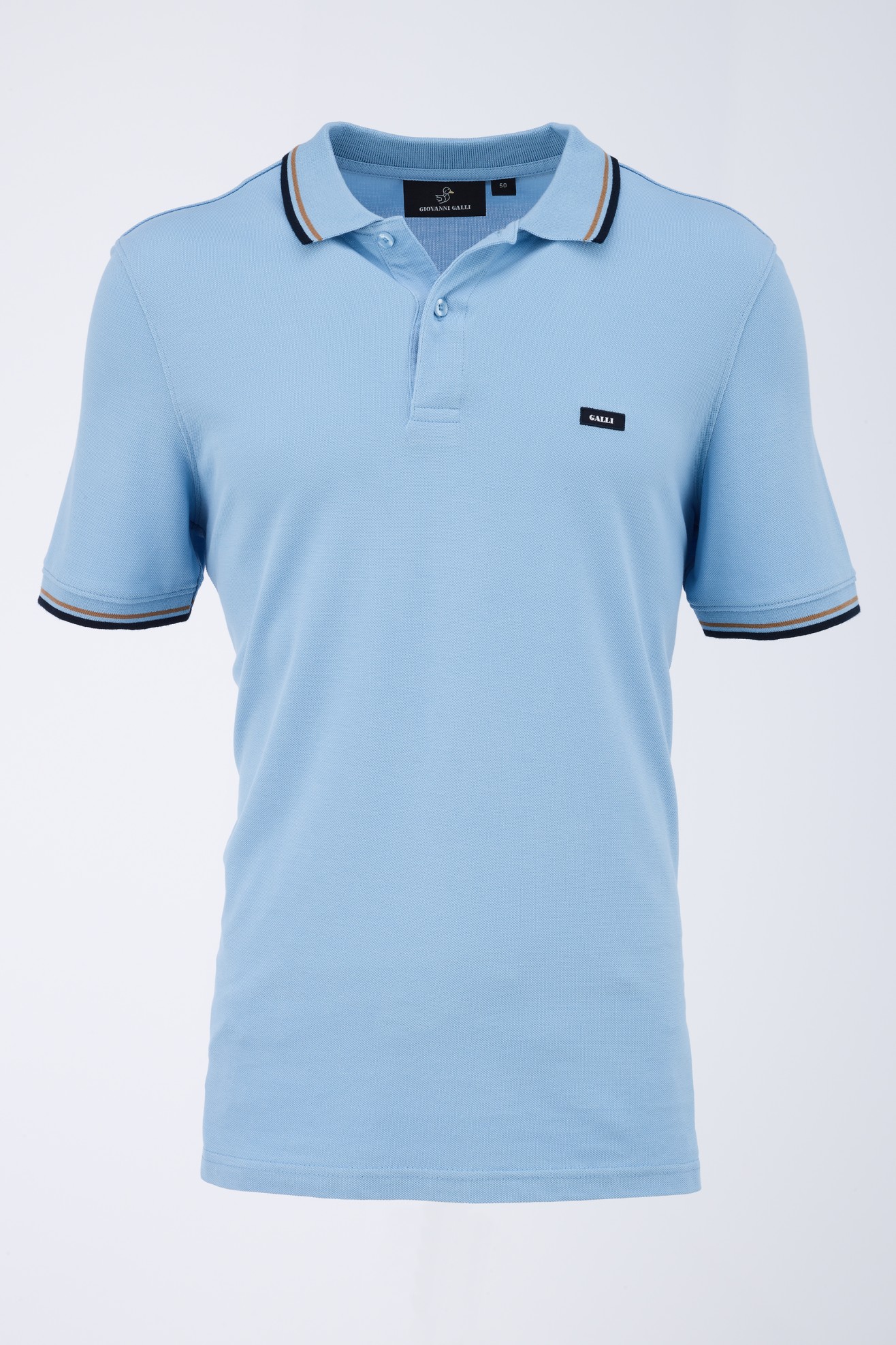 Polo de piqué con rayas
