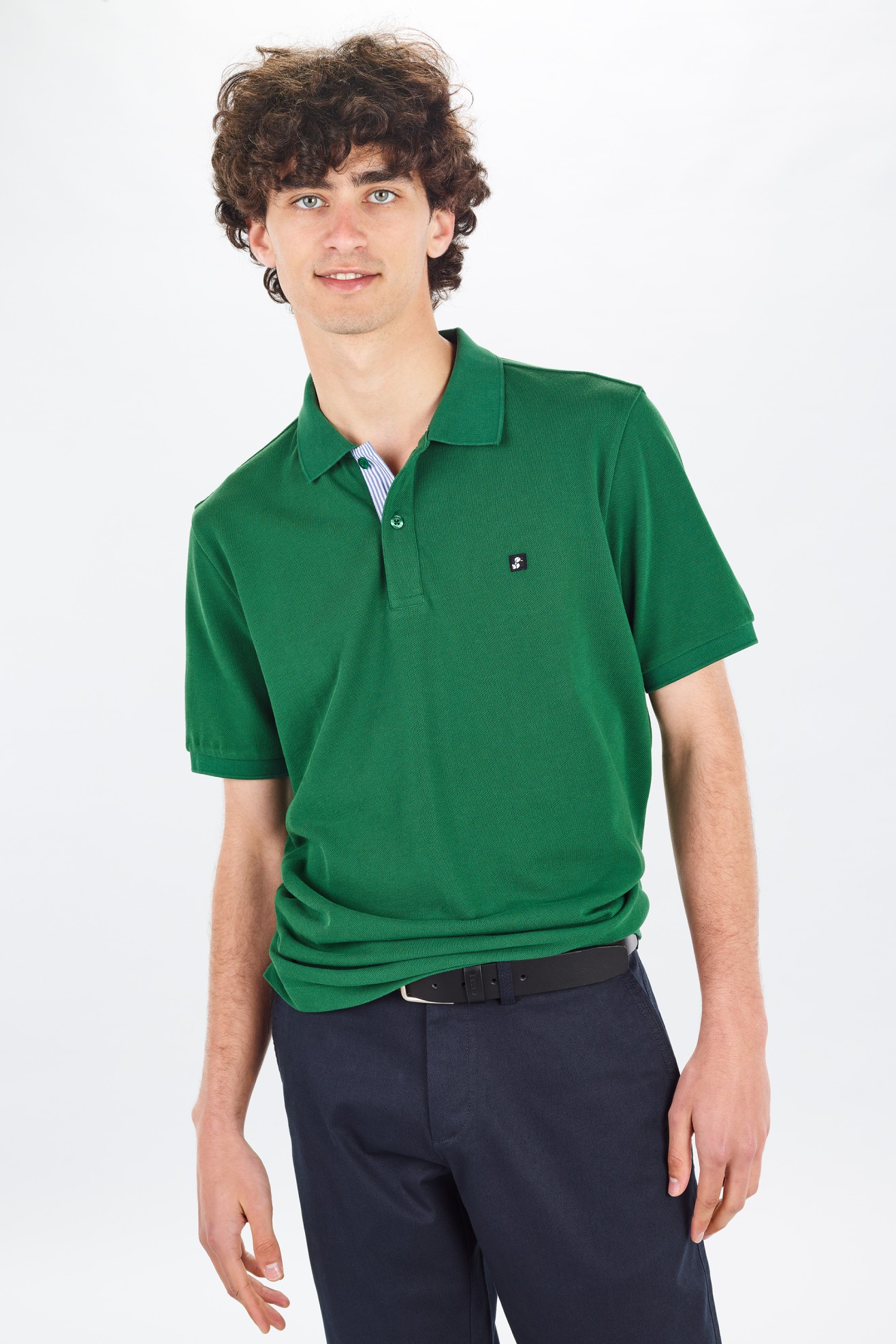 Polo piqu manga curta