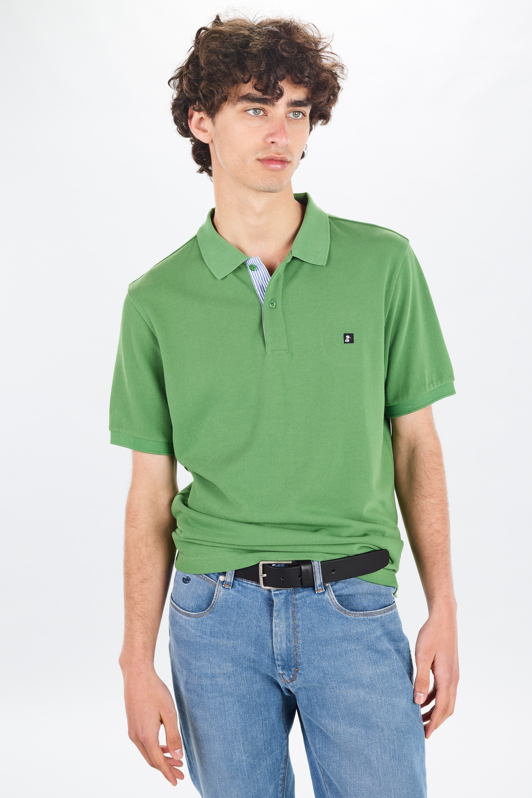 Polo piqué manga curta