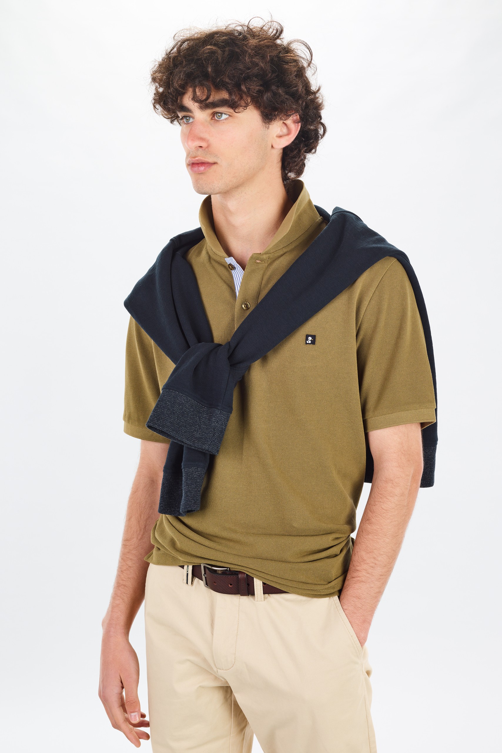 Polo piqué manga curta