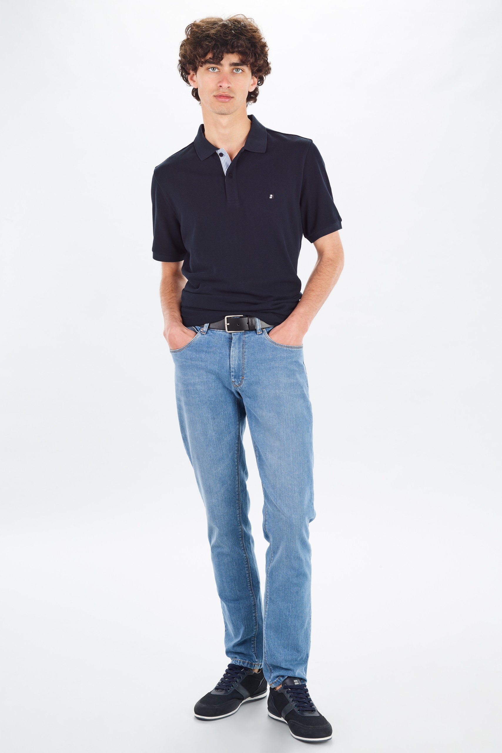 Polo piqué manga curta