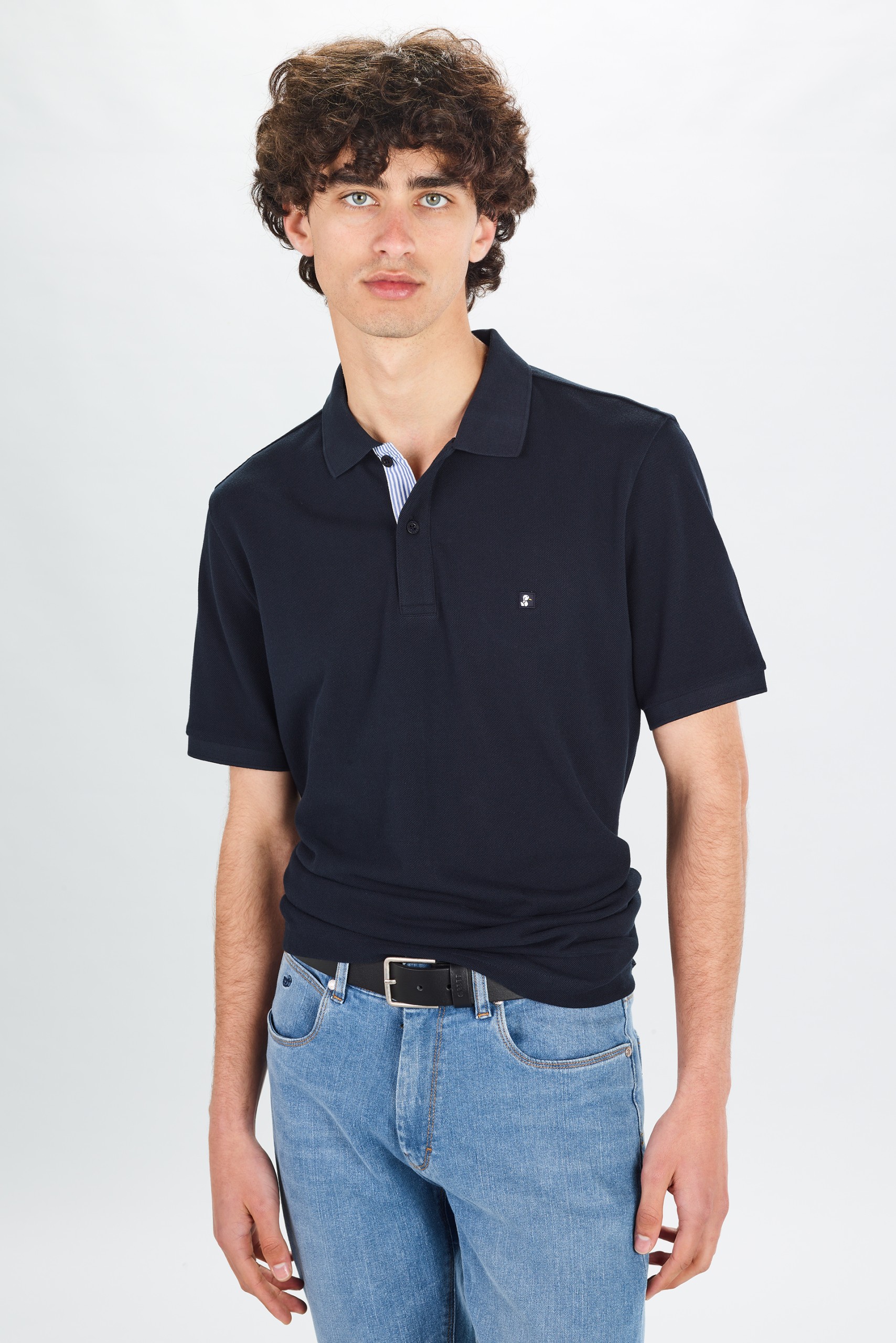 Polo piqué manga curta