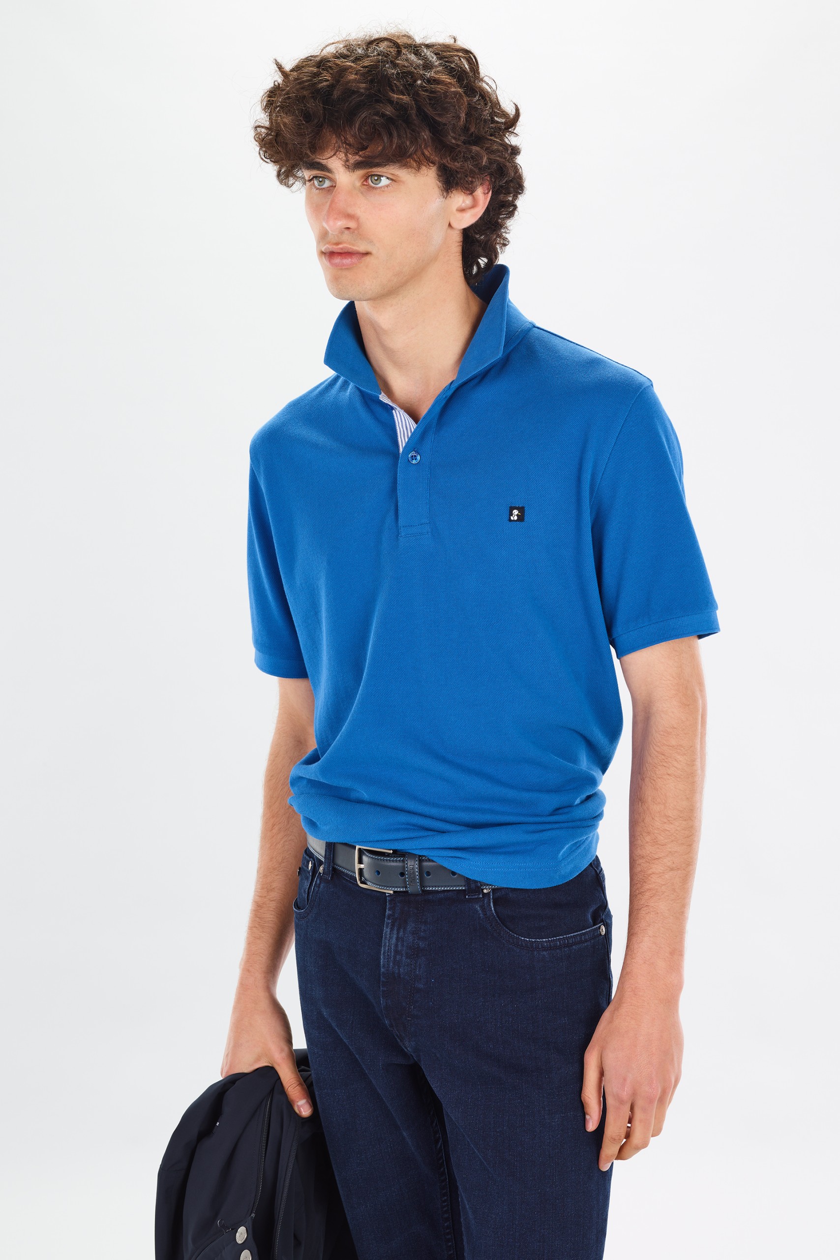 Polo piqué manga curta