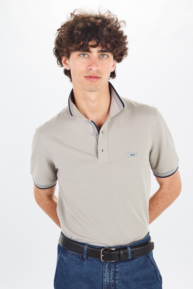 Polo piqu manga curta 
