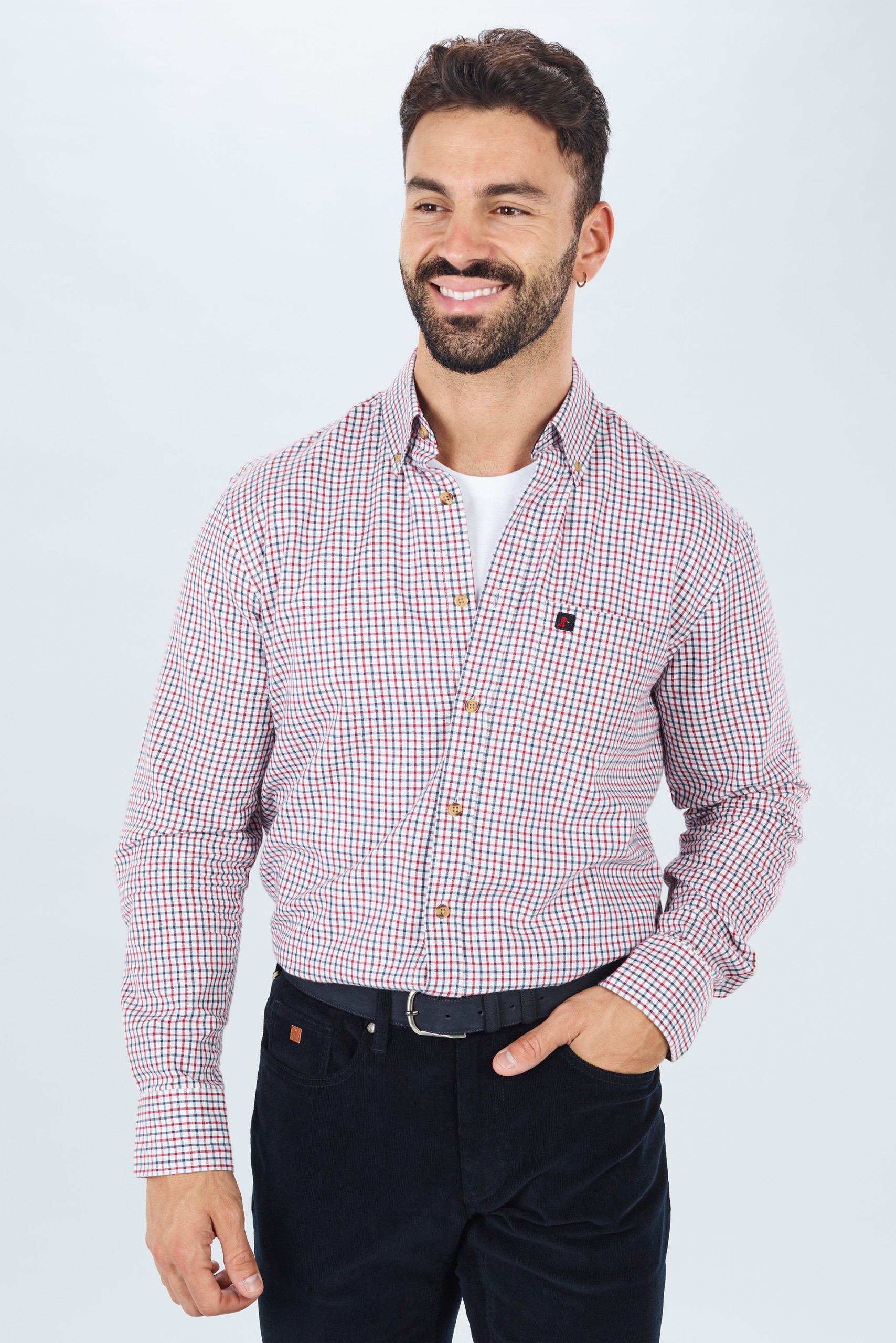 Camisa regular fit a cuadros
