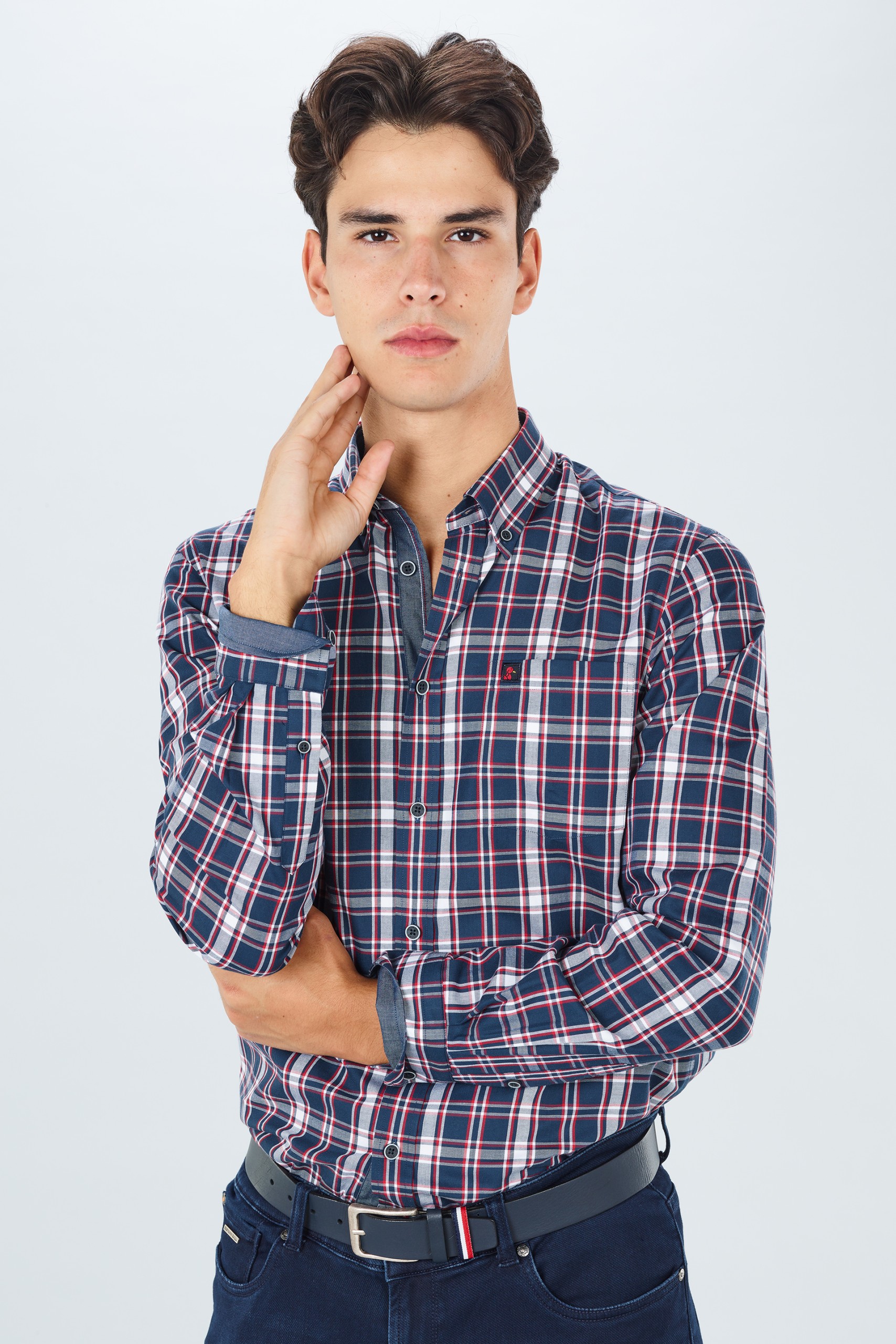 Camisa regular fit a cuadros