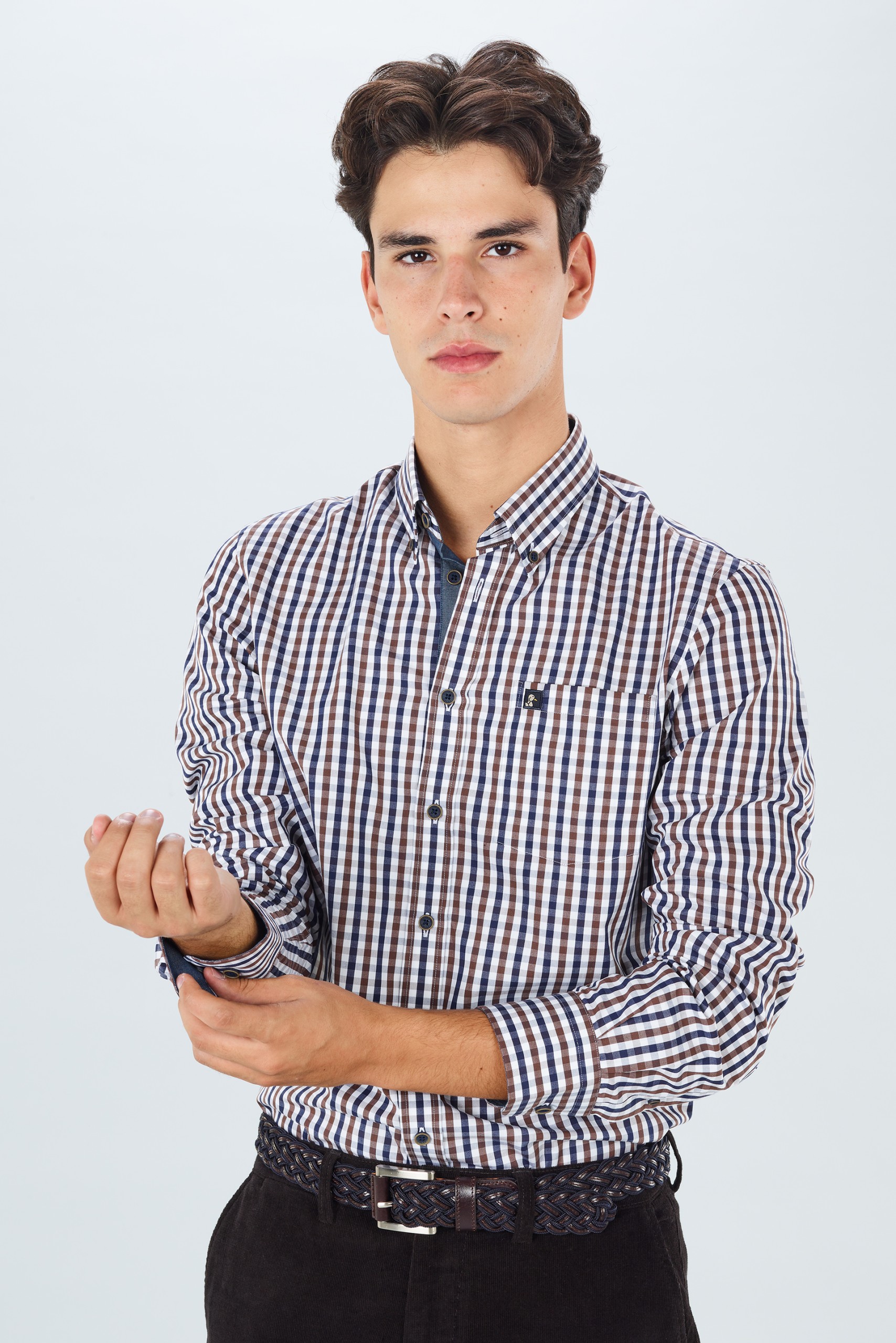 Camisa regular fit a cuadros