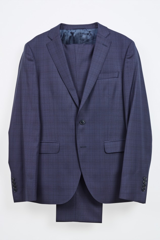 Slim fit plaid suit - 1118663H966004_609 | Giovanni Galli