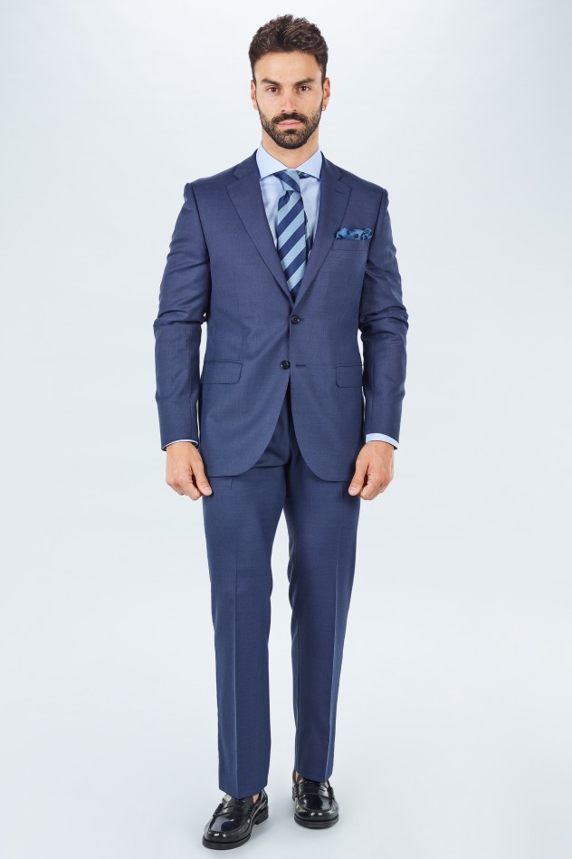 Micro-pattern slim fit suit - 1118663H958001_809 | Giovanni Galli