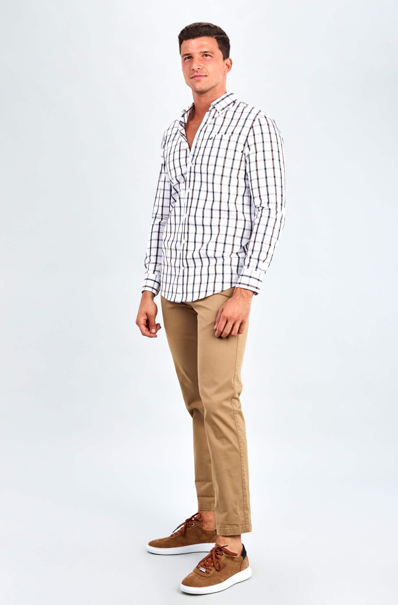 Camisa regular fit a cuadros