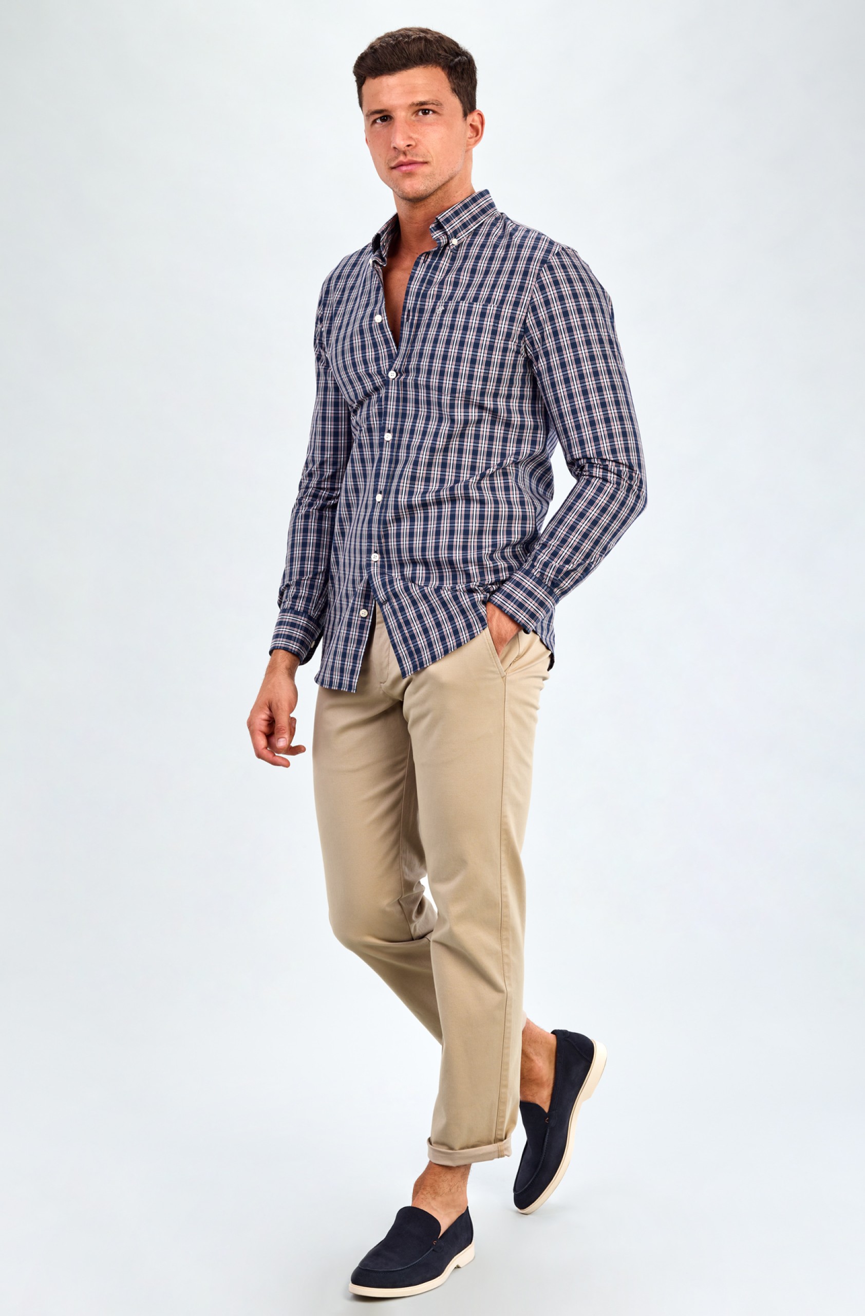 Camisa regular fit a cuadros