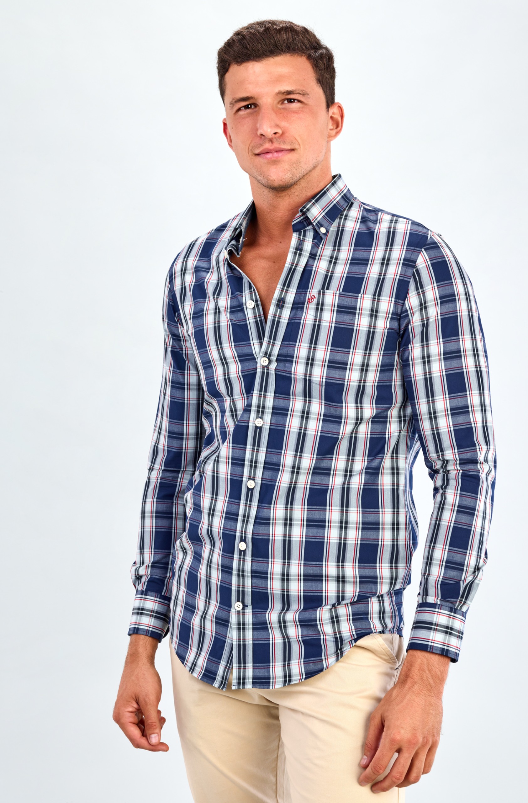 Camisa regular fit a cuadros