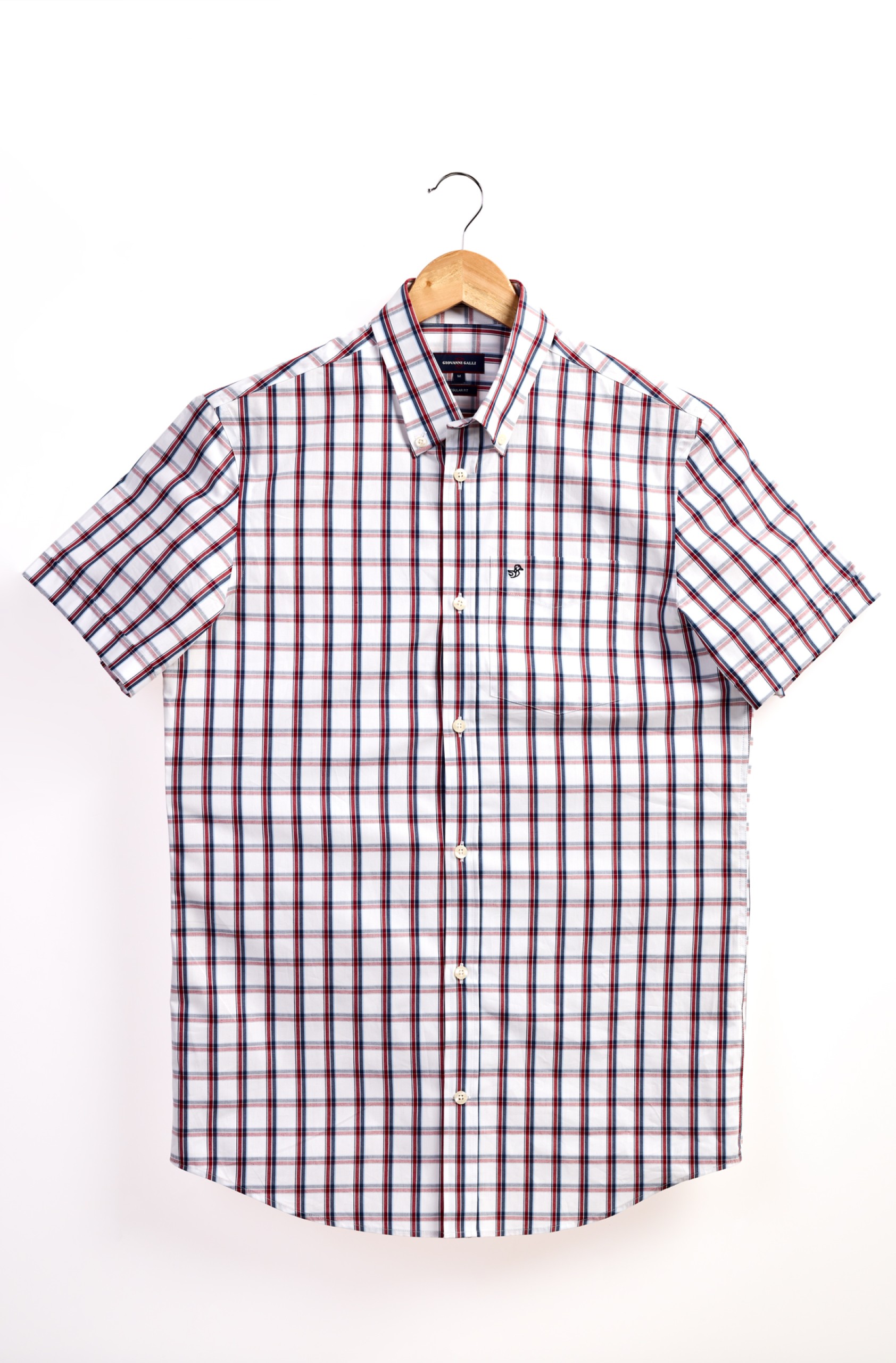 Camisa de cuadros de manga corta