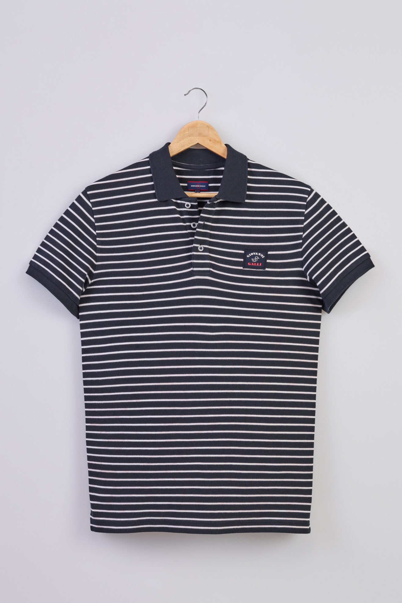 Polo piqué de riscas