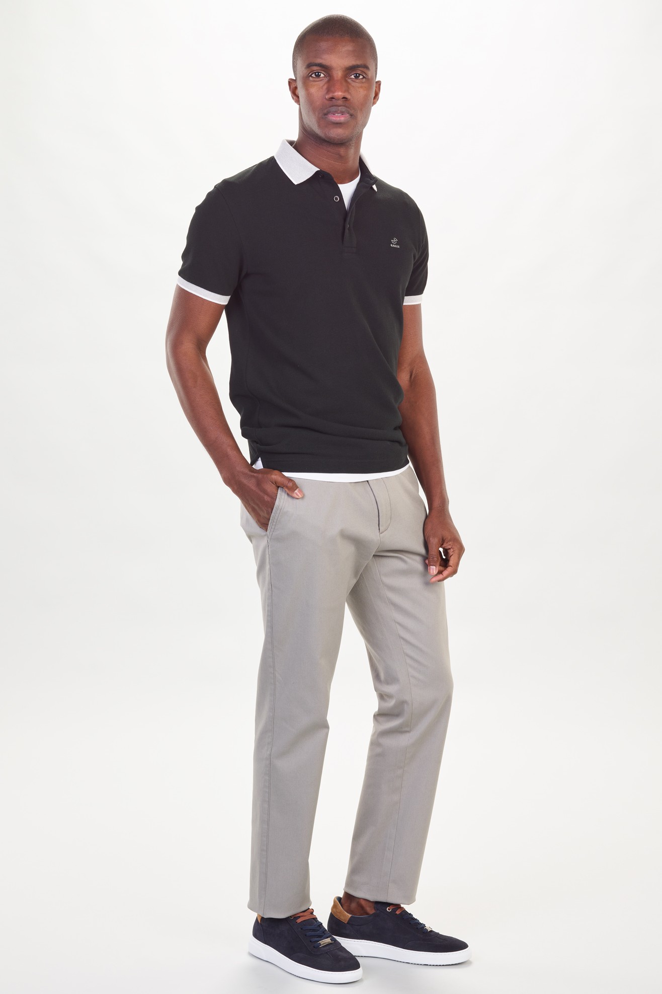 Polo piqué bicolor