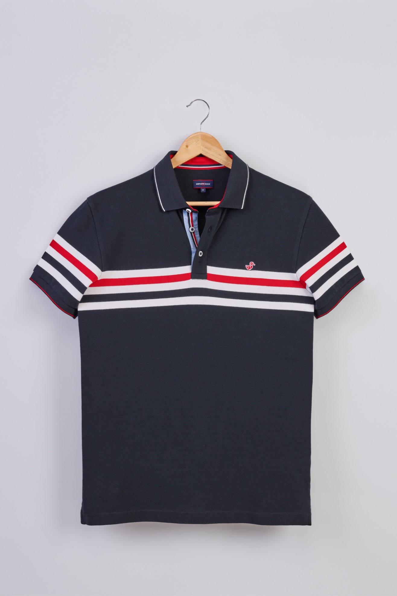 Polo piqu com riscas