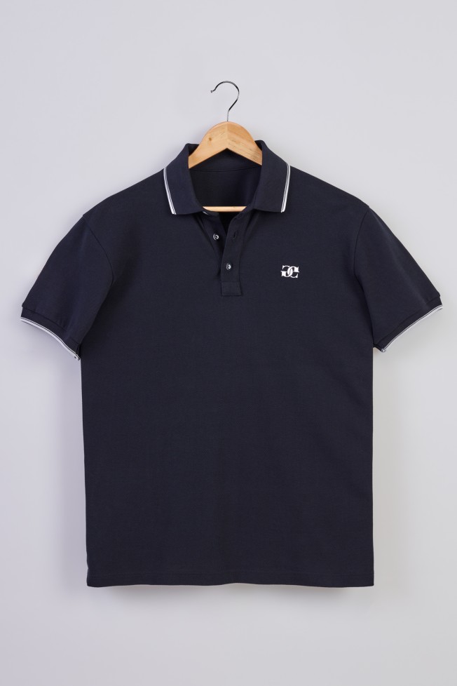 Polo piqué com riscas Polo piqué com riscas