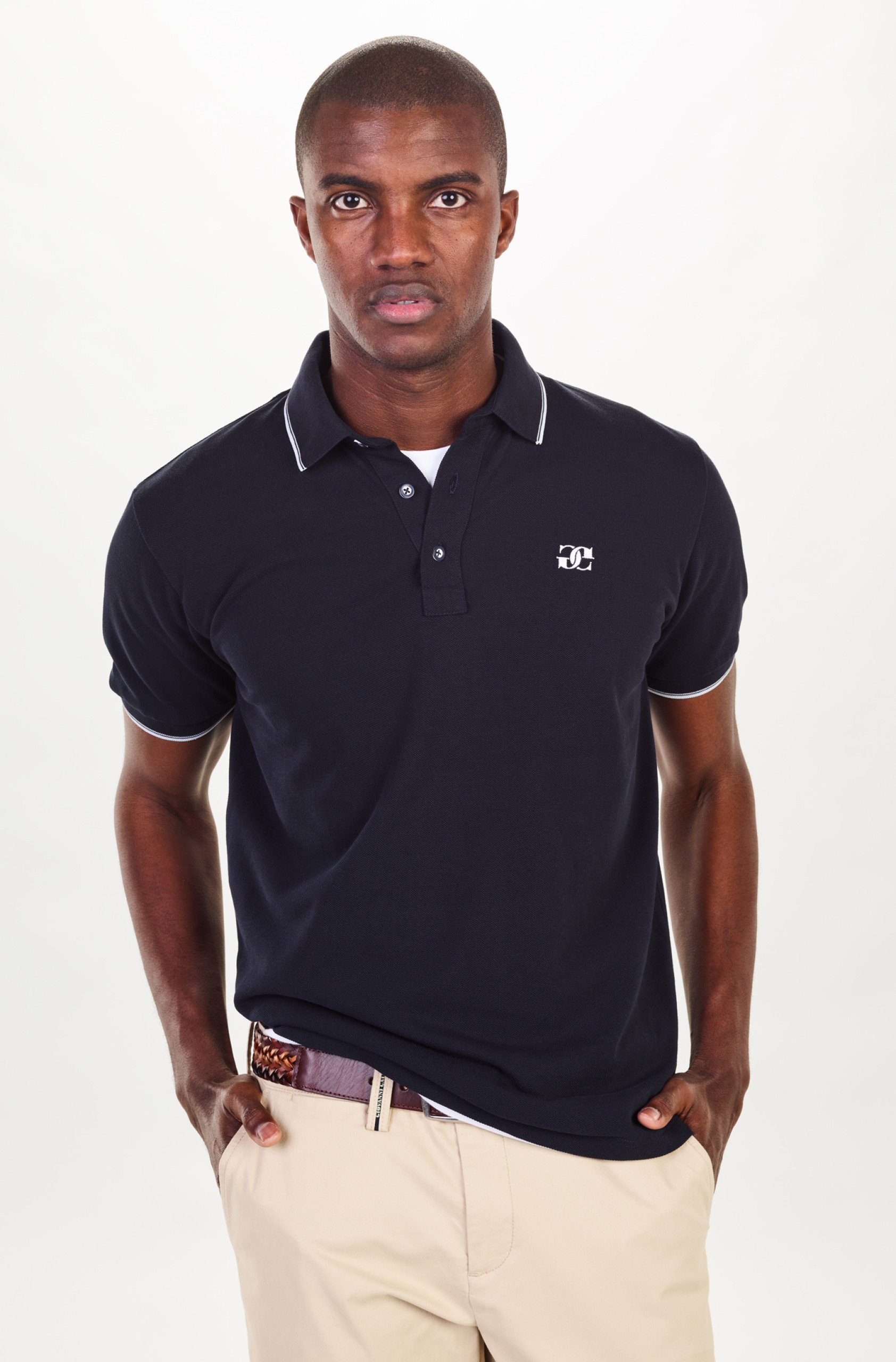 Polo de piqué con rayas