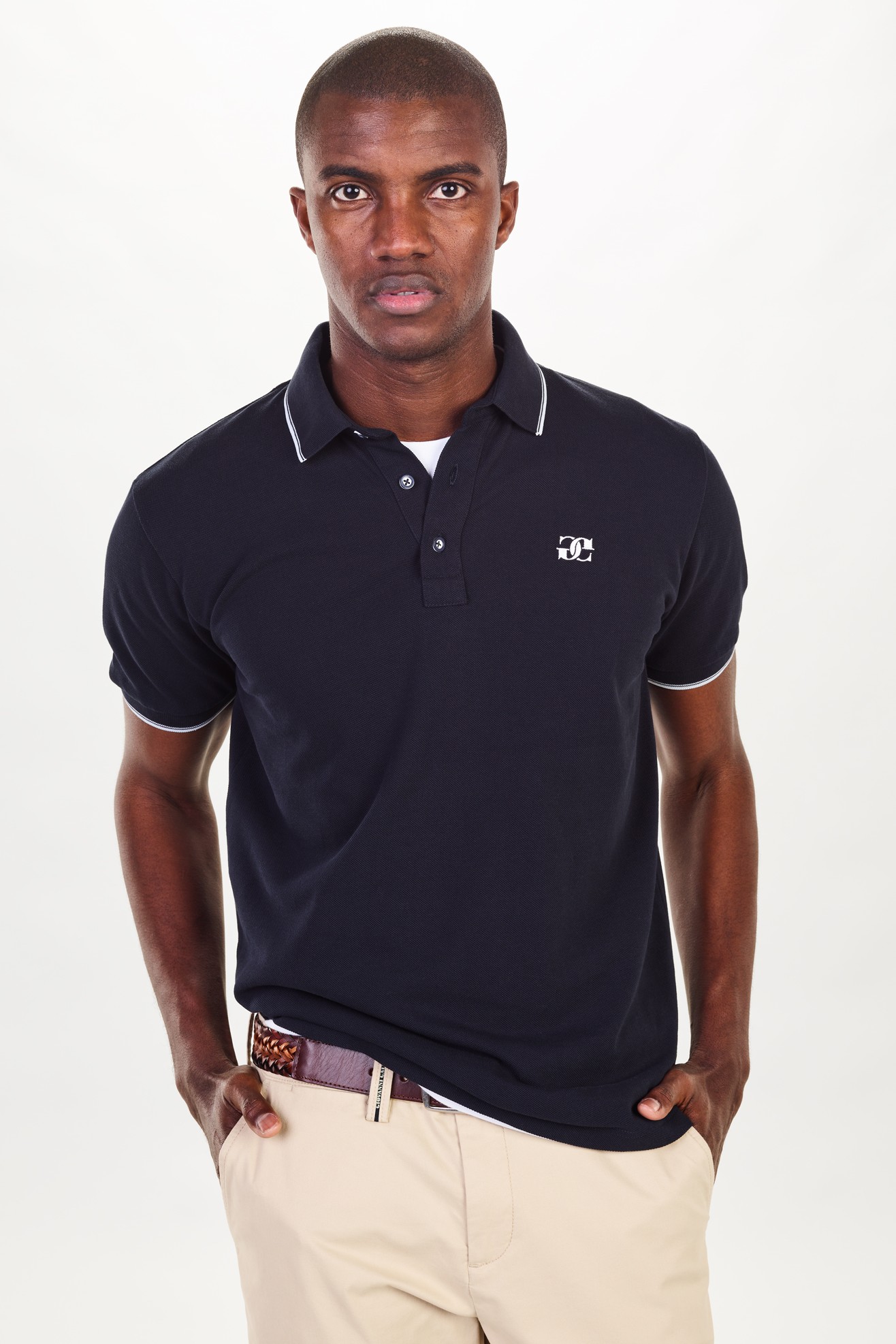 Polo de piqué con rayas