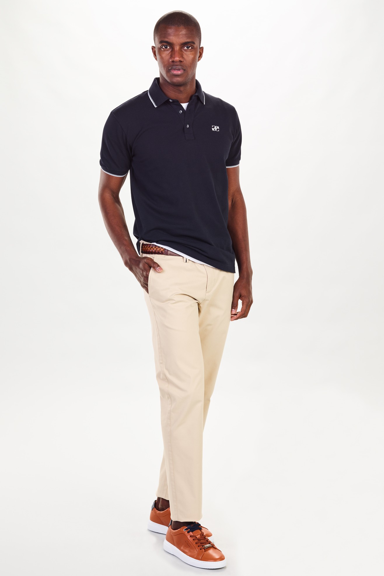 Polo de piqué con rayas