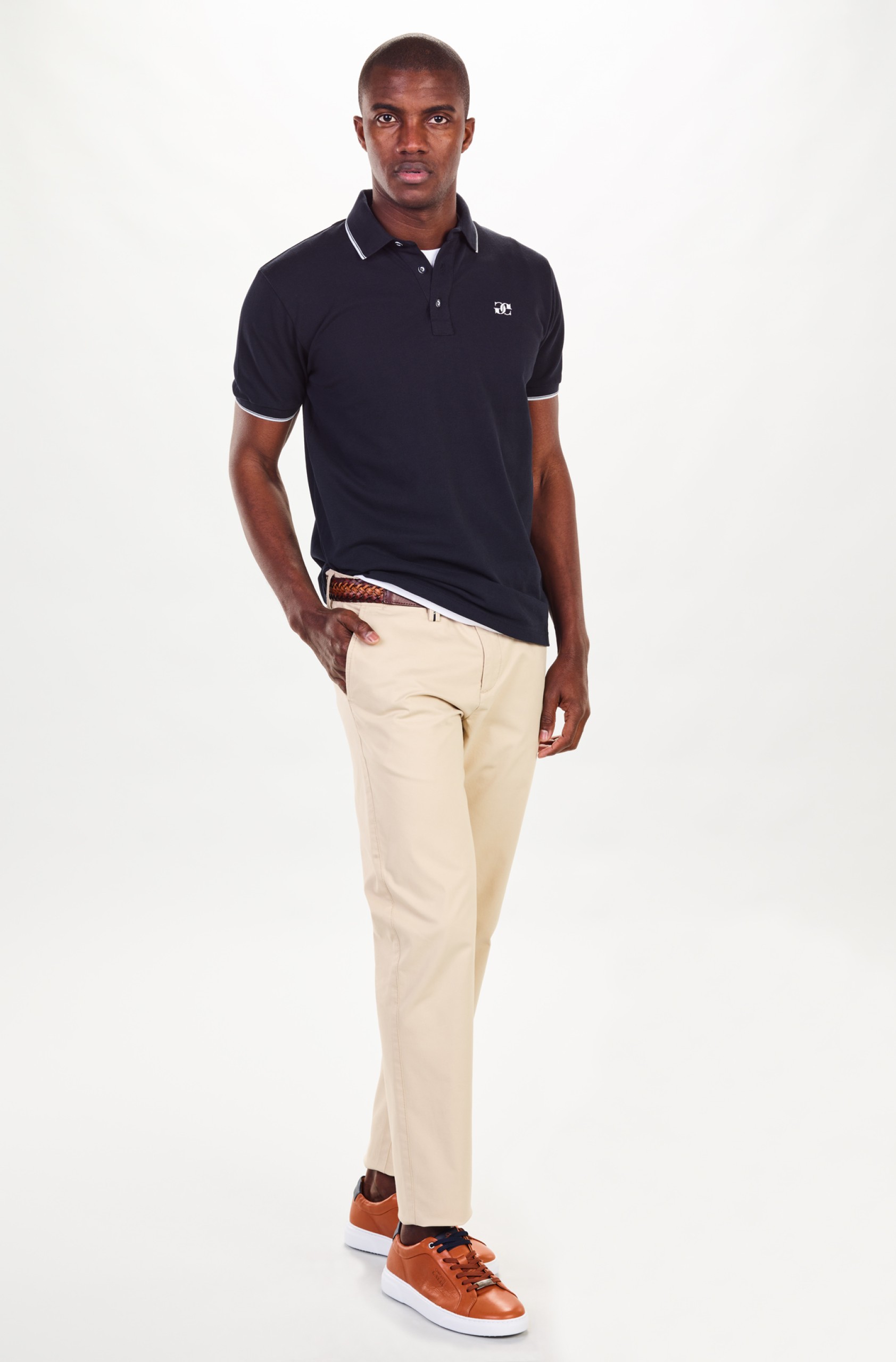 Polo de piqué con rayas