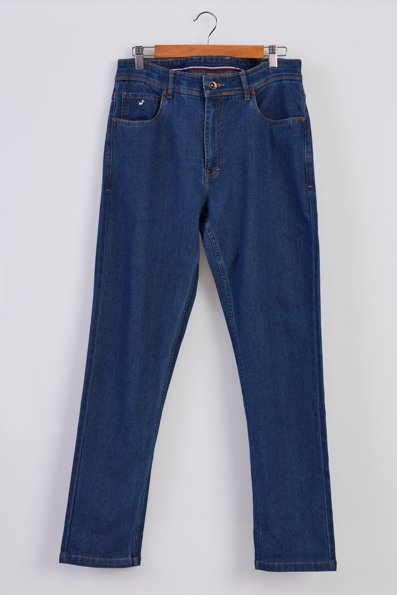 Calça 5 bolsos ganga slim fit
