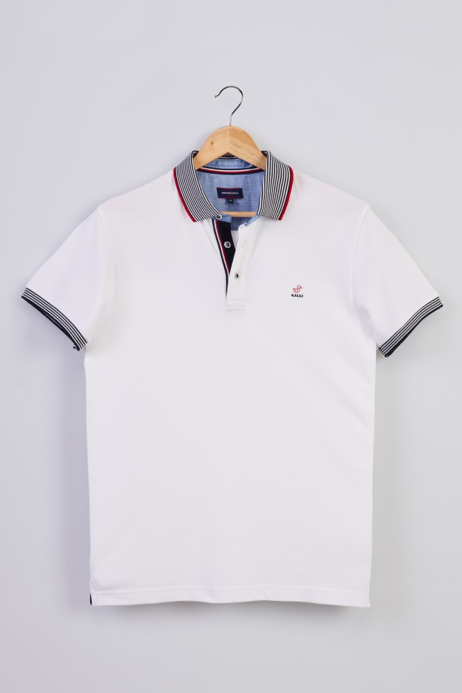 Polo de piqué con rayas Polo de piqué con rayas