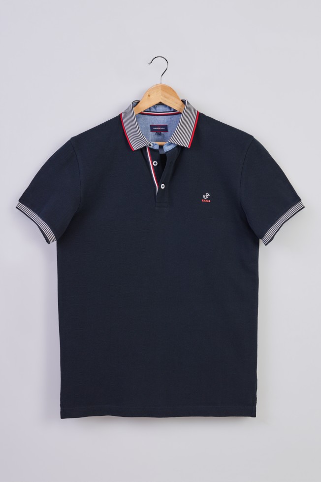 Polo de piqué con rayas Polo de piqué con rayas
