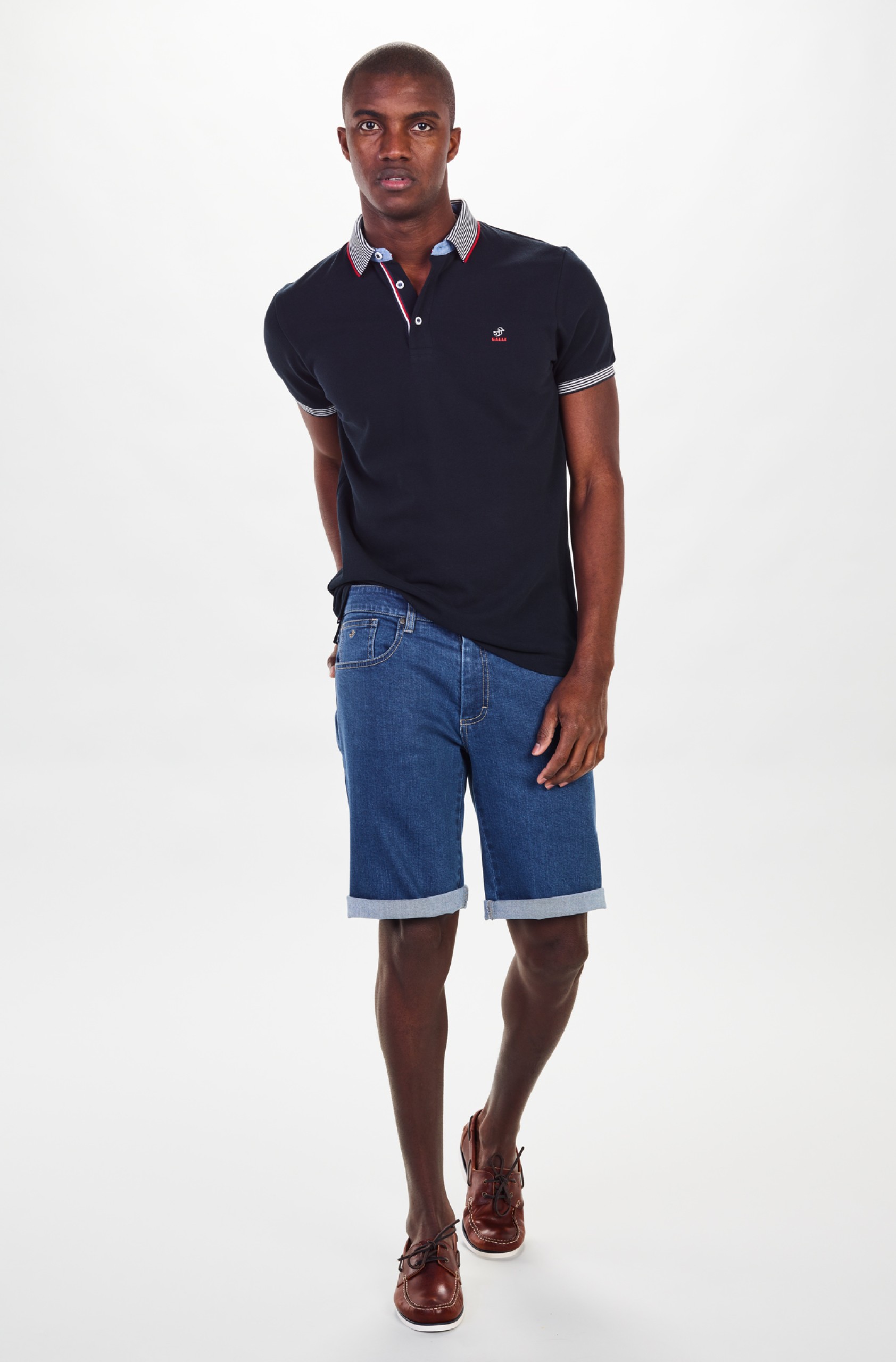 Polo de piqué con rayas