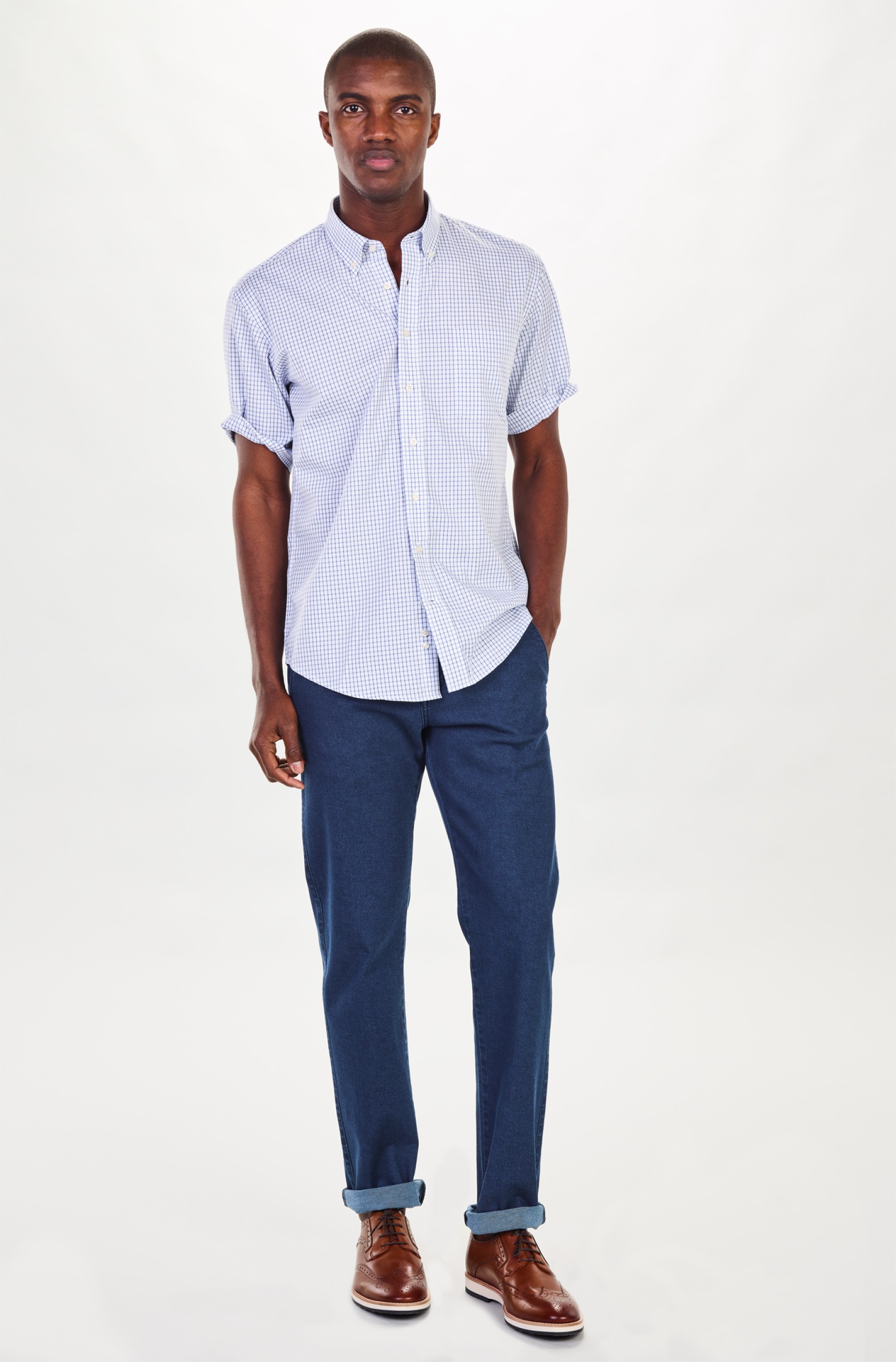 Camisa regular fit a cuadros