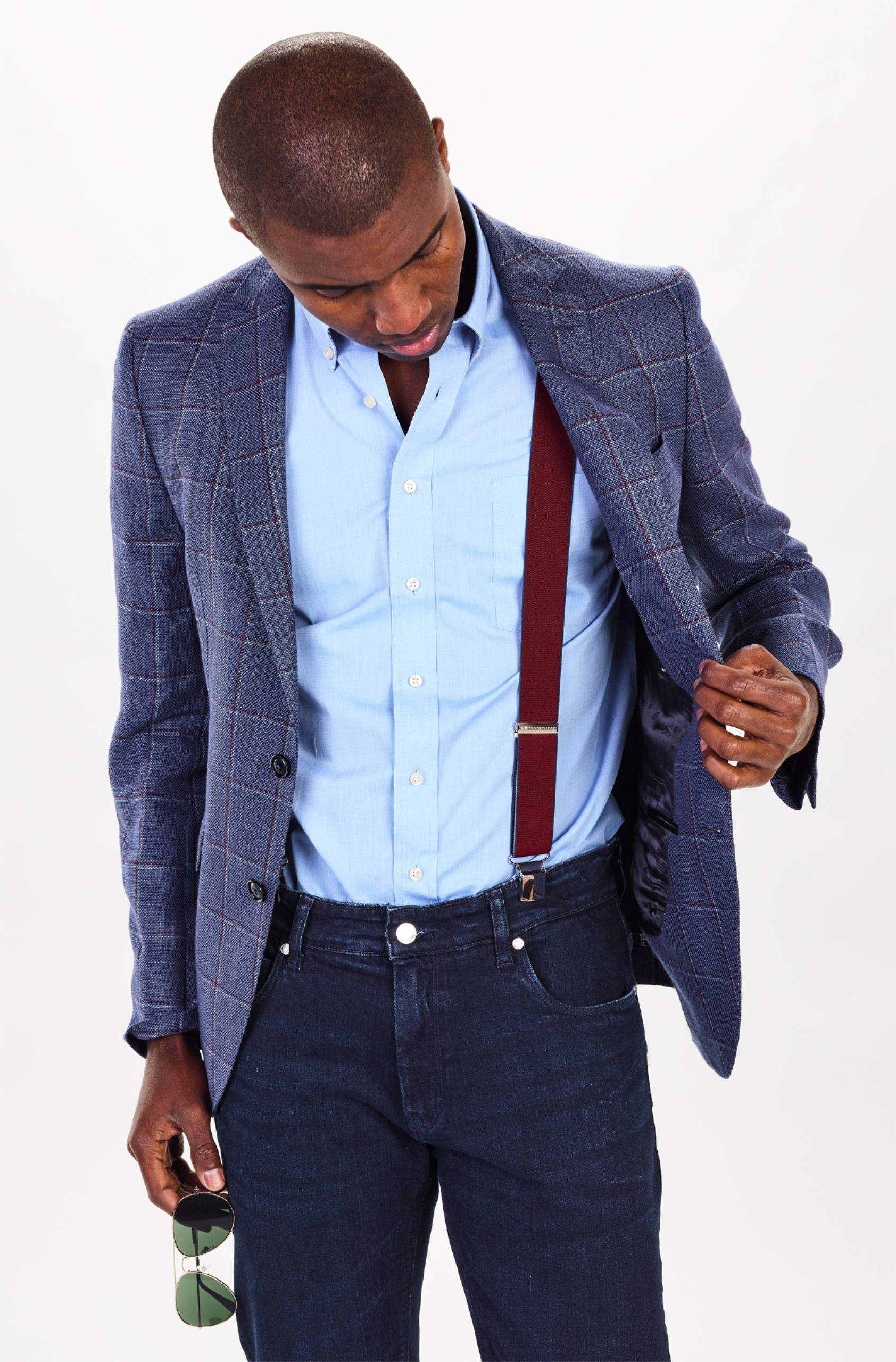 Blazer xadrez slim fit