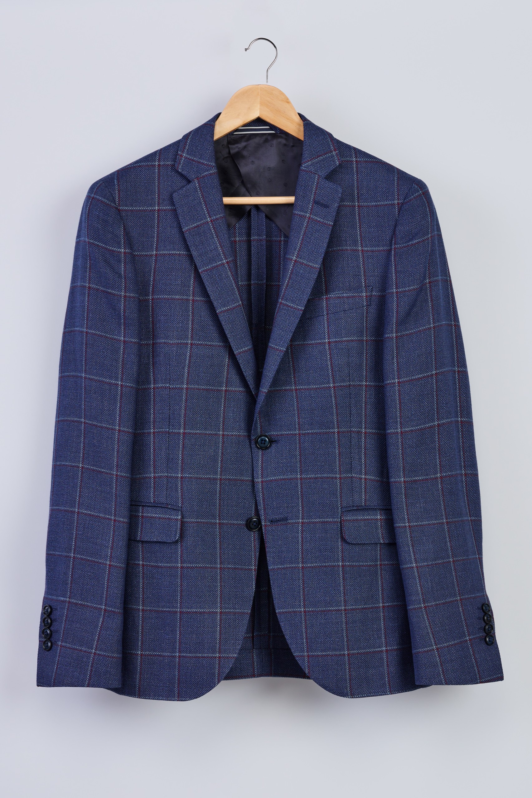 Blazer xadrez slim fit