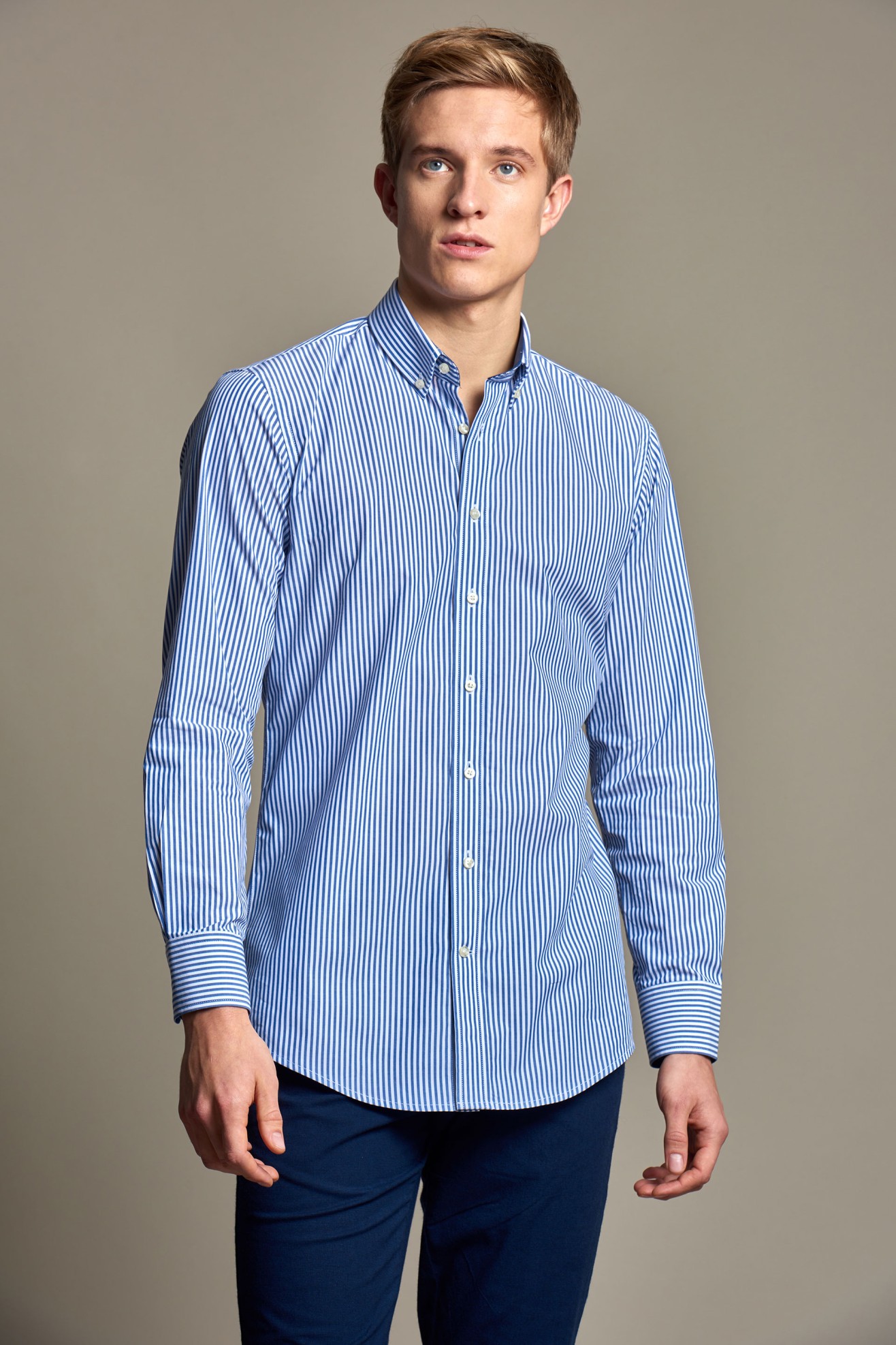 Camisa slim fit s riscas