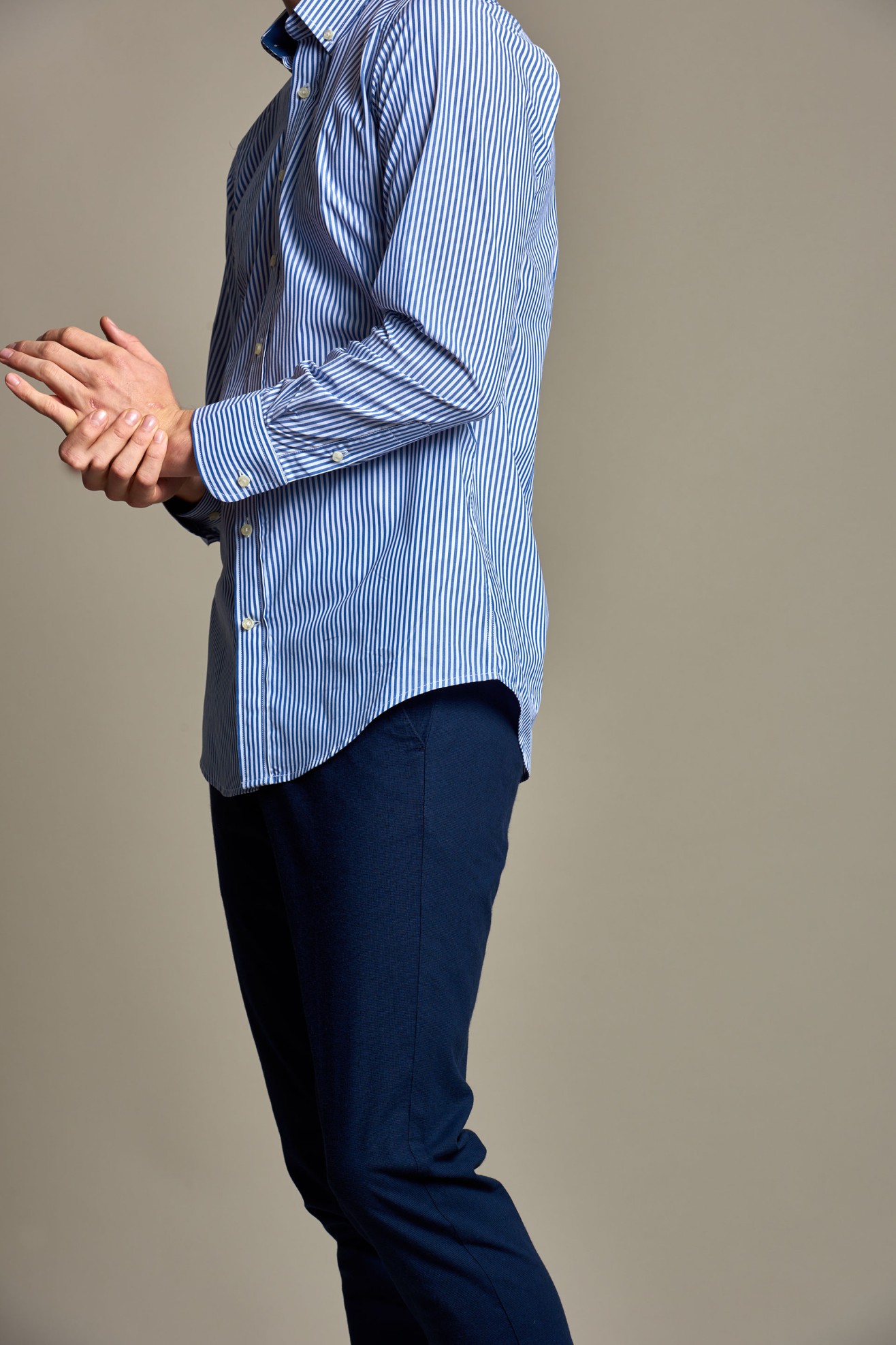 Camisa slim fit s riscas