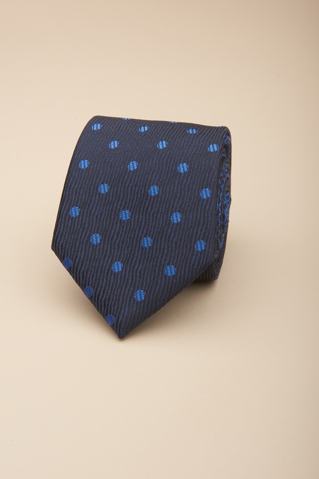 Corbata de lunares con textura  Corbata de lunares con textura
