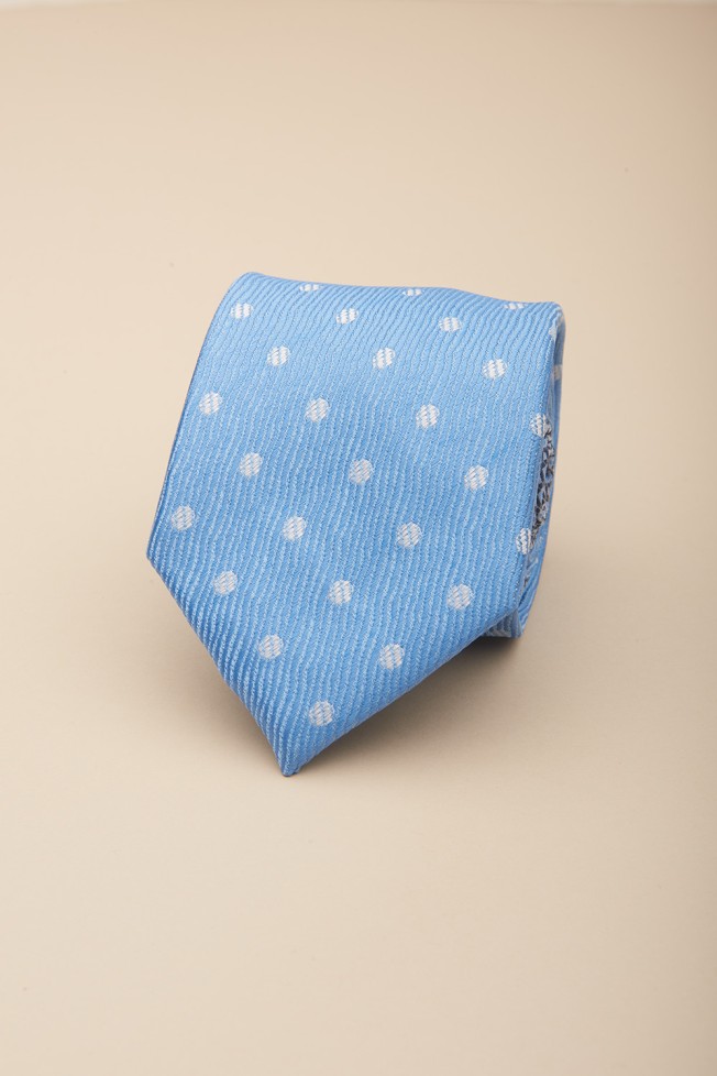 Corbata de lunares con textura  Corbata de lunares con textura