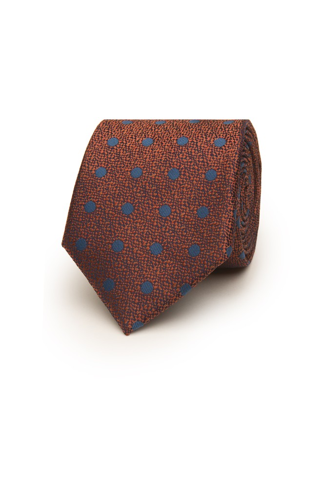 Corbata de lunares con textura 