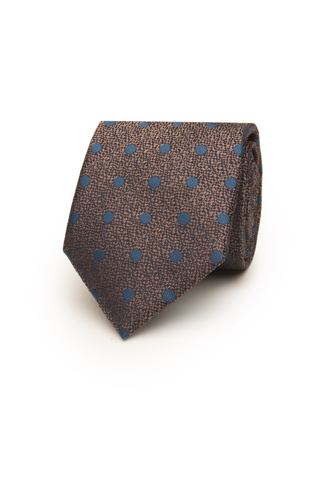 Corbata de lunares con textura  Corbata de lunares con textura