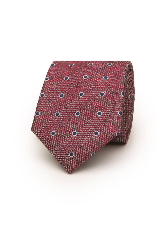 Corbata con textura de lunares