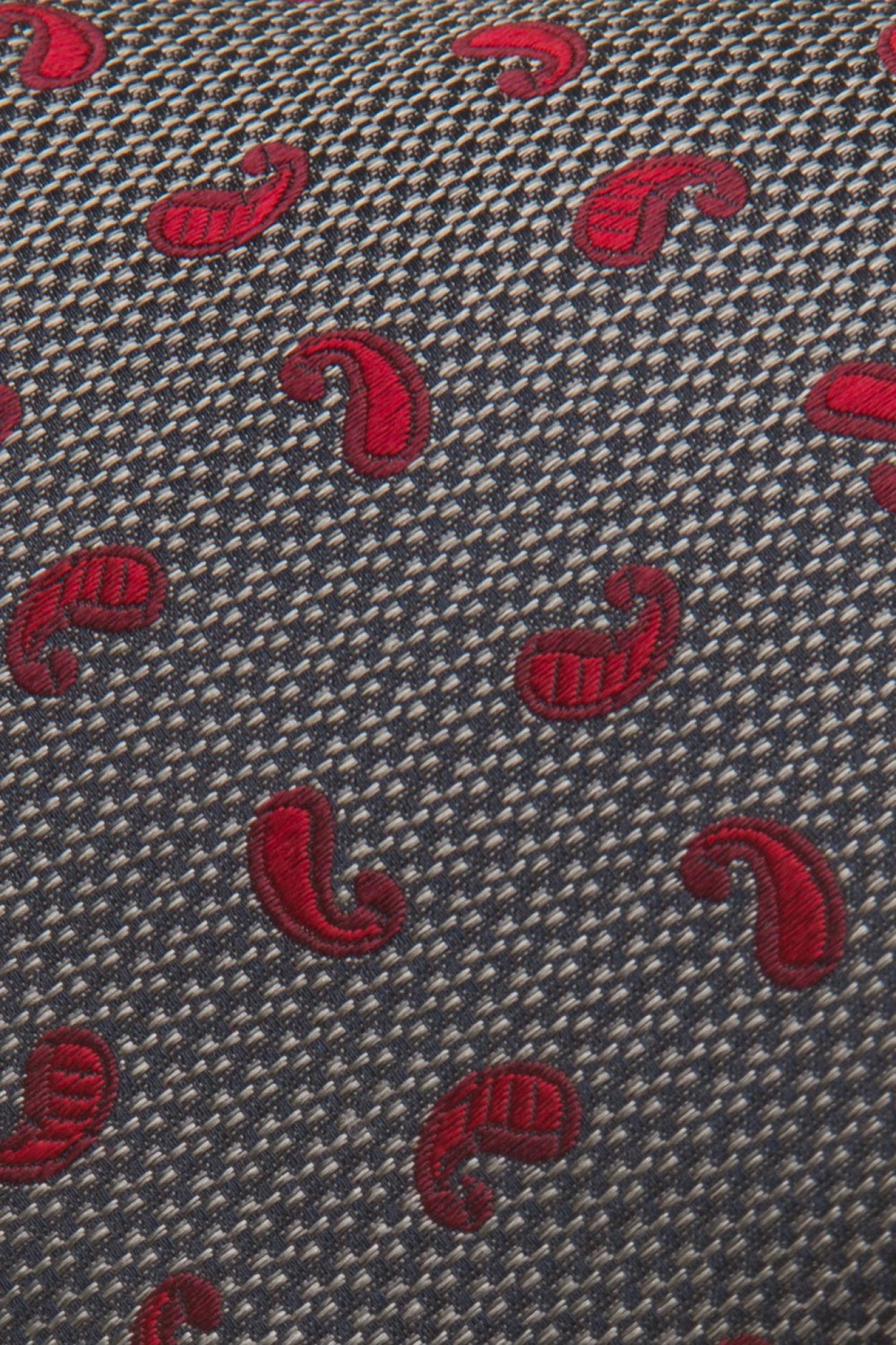 Corbata de seda con motivo de cornucopia