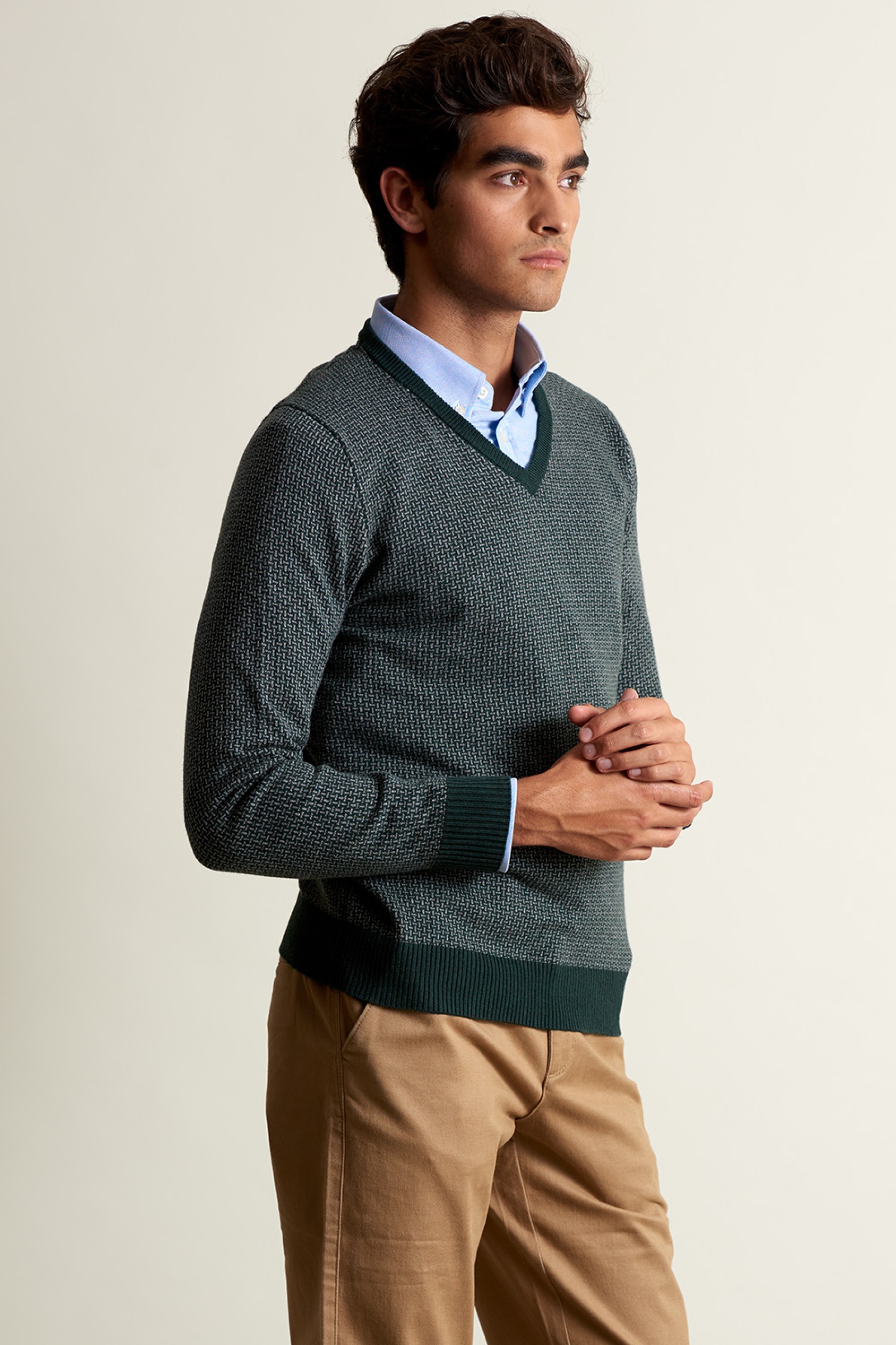 Jersey con cuello de pico